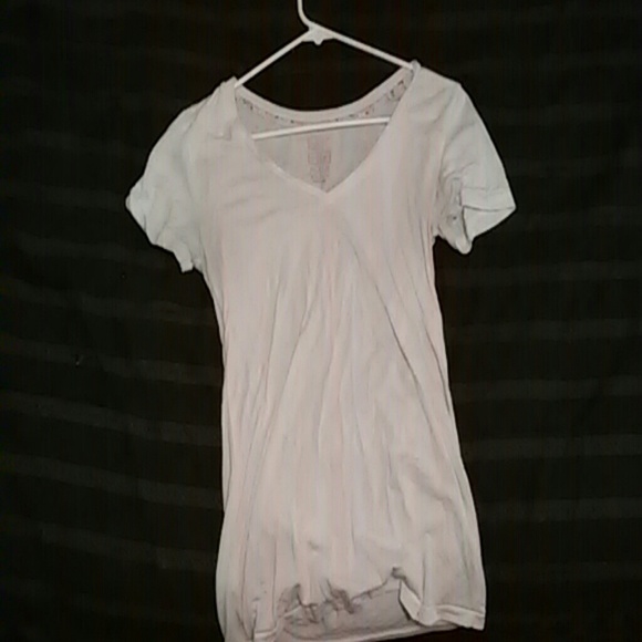Plain White V Neck T-shirt