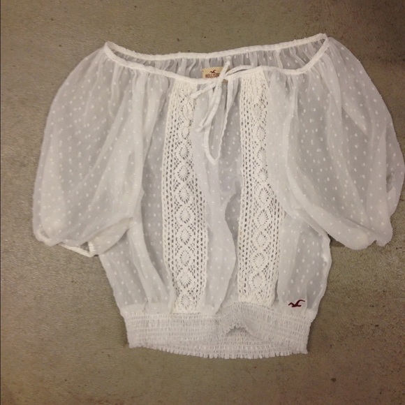 White Hollister Top