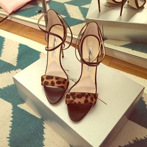 Brian Atwood Tamy Printed Calfhair Sandals