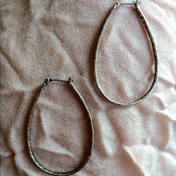 Lucky Brand Hammered Silver Earrings