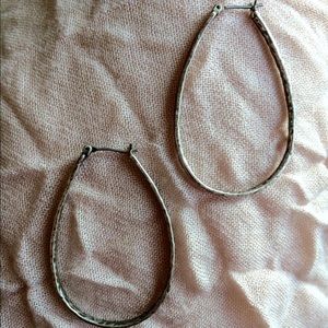 Lucky Brand Hammered Silver Earrings