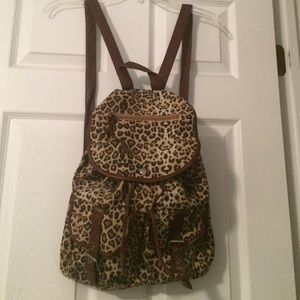 Cheetah print back pack
