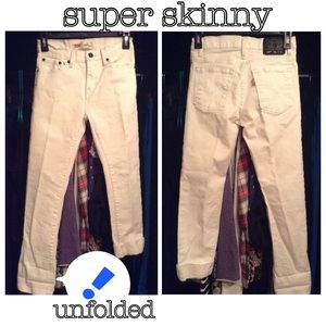 Levi's white super skinny Jeans