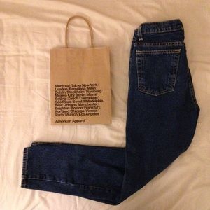 American Apparel (Petite) High Waist Mom Jeans
