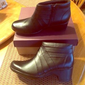 Clarks "Malia Hue" Black Bootie