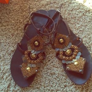 Beaded sandals