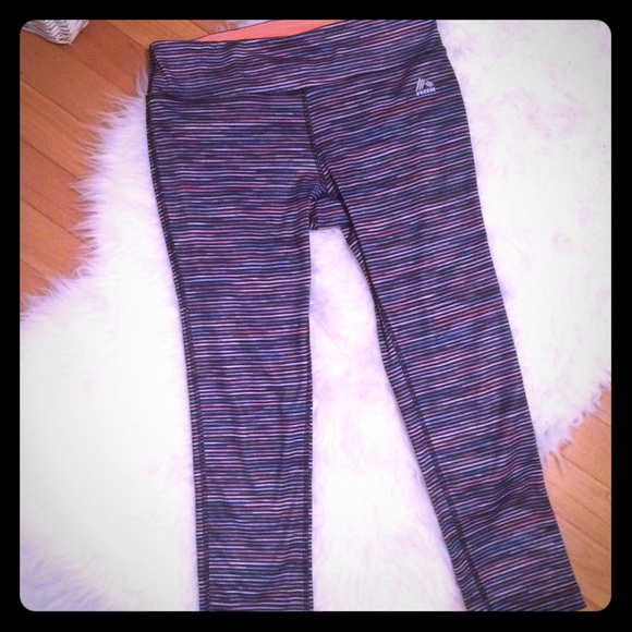 RBX Cute and Colorful Striped Workout Capris