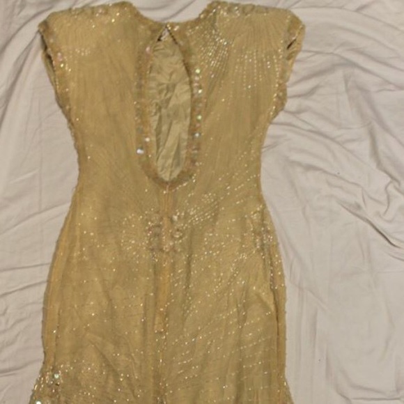 Antiqued Beaded Gown 100% SILK