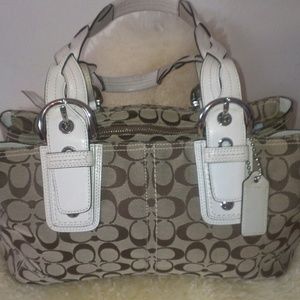 100% Authentic Coach Signature Satchel Handbag
