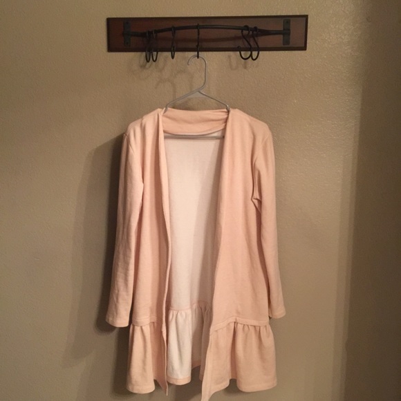Light Pink Blazer with Peplum Hem