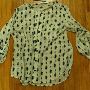 Corinne arrow print blouse