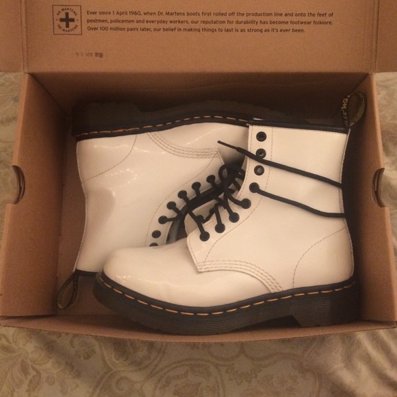 Doc Martens White Patent Leather