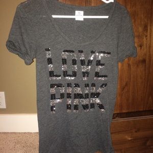 Sequin Love Pink Tee