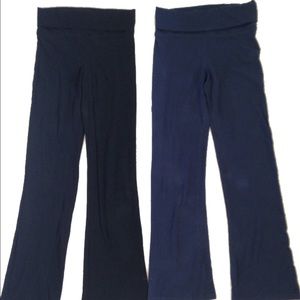 Yoga pant bundle (black, navy blue)