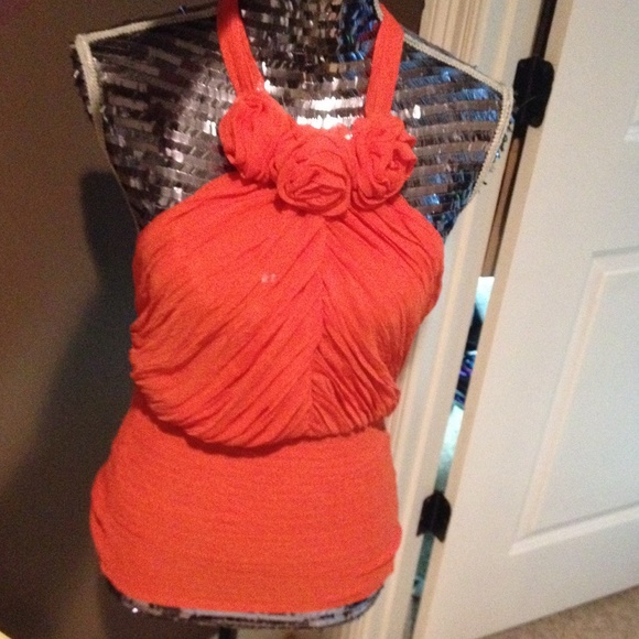 Orange Halter Top
