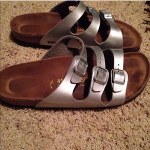 Silver Birkenstocks