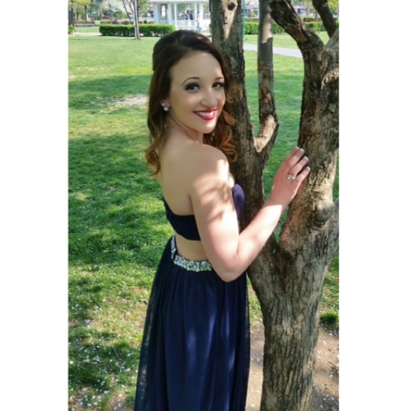 Dresses & Skirts - Long Navy Blue Formal Dress