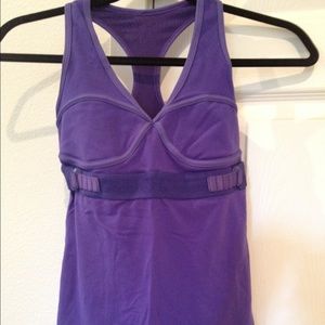 Purple Lululemon bra cup tank