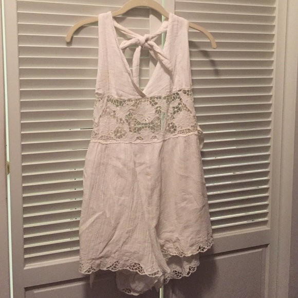 Free People white lace romper