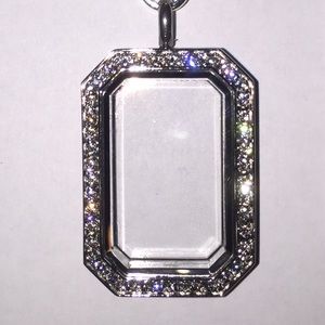 Origami Owl Swarovski Crystal Locket w/ Chain