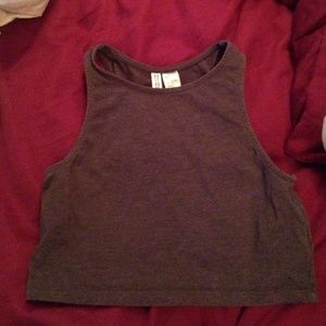 Grey crop top