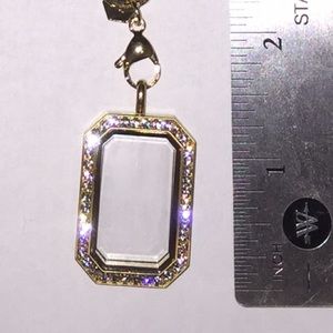 Origami Owl Swarovski Crystal Locket W/ Chain