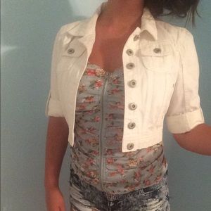 Shirt and fashion jacket and holey sweater bundle