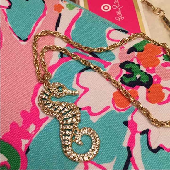 Lilly Pulitzer Jewelry - NEW  Lilly Pulitzer jeweled seahorse necklace