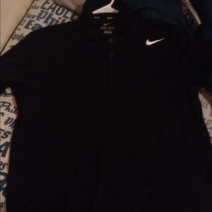 Black nike polo size large