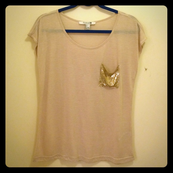 Forever 21 beige shirt