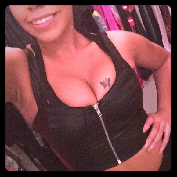 Forever 21 Tops - Leather crop top