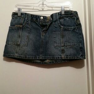 Blue jean mini skirt