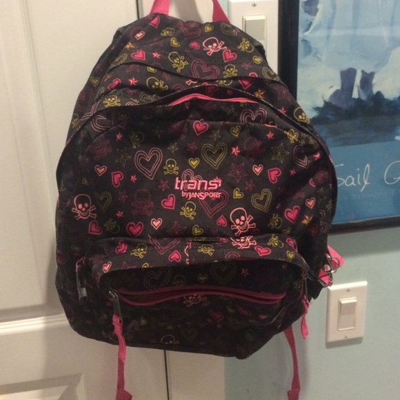 trans light pink backpack