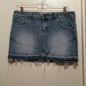 Blue jean mini skirt