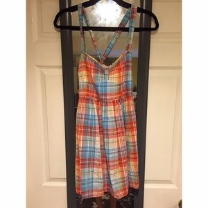 Plaid summer dress-Hollister size small