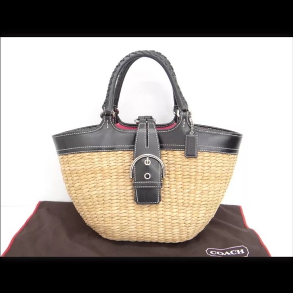Coach Straw Basket Purse
