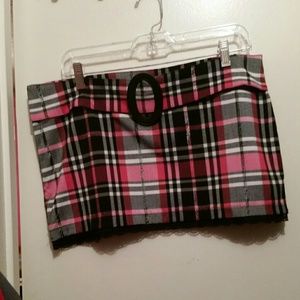 Plaid mini skirts
