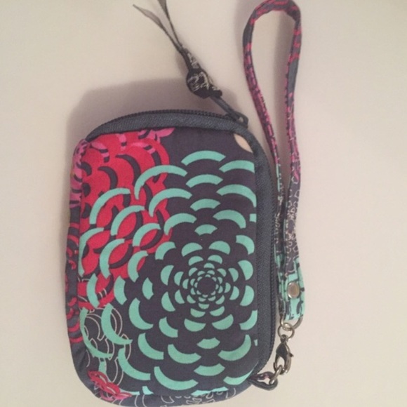Iota cotton mini pouch with wrist strap