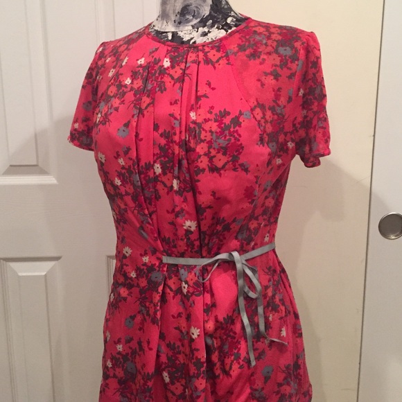 Pink floral MNG by Mango top - Picture 2 of 4