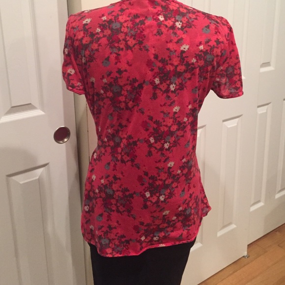 Pink floral MNG by Mango top - Picture 3 of 4