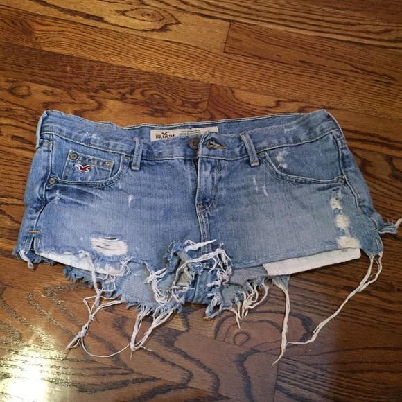 Hollister light wash jean shorts