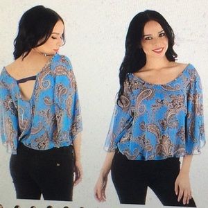 Paisley print top