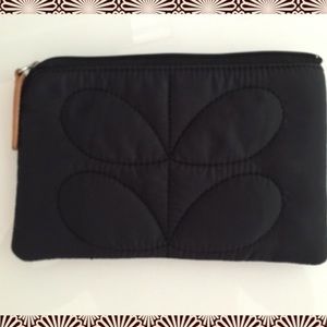 Orla Kiely stem quilted nylon pouch in indigo