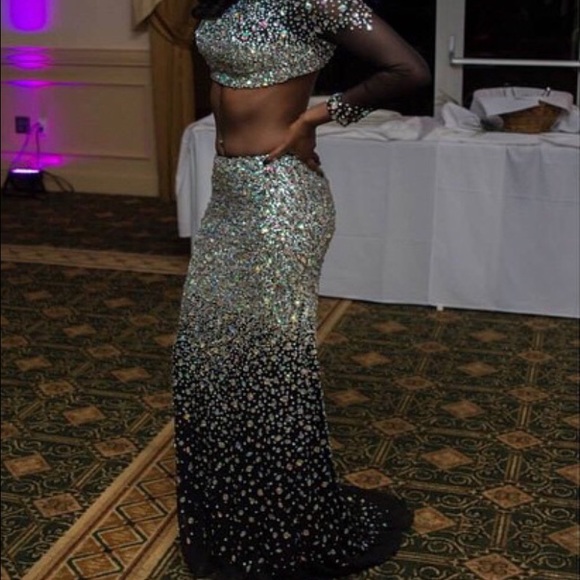 Two Piece Jasz Couture Prom Dress - Picture 2 of 4