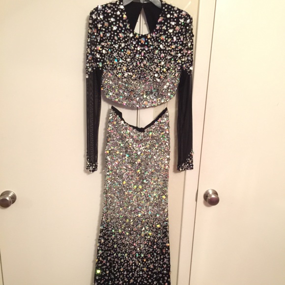 Two Piece Jasz Couture Prom Dress - Picture 3 of 4