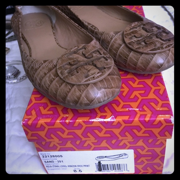 Tory Burch Reva Amazon Croc Print