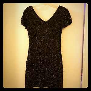Black Sequined Dress