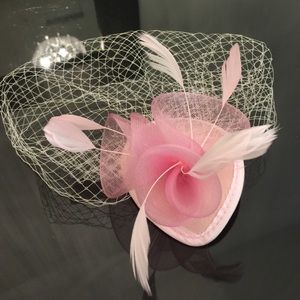 Pink fascinator hat tea party