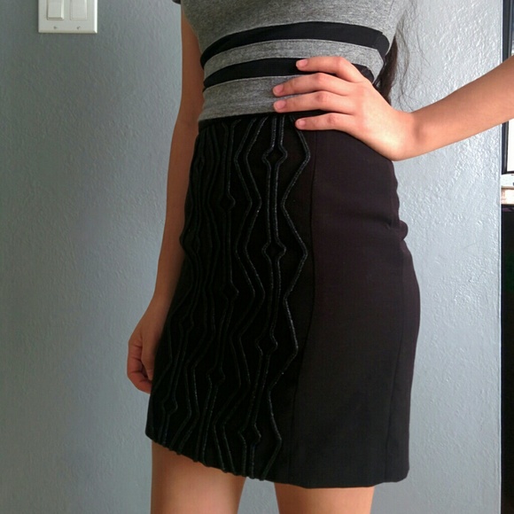 *SOLD* Black Embroidered Skirt
