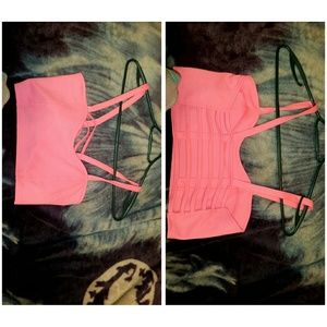 hot pink crop top / bralette